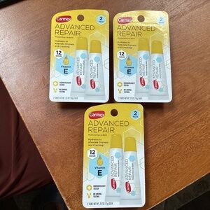 Carmex Advanced Repair Moisturizing Lip Balm Bundle NEW